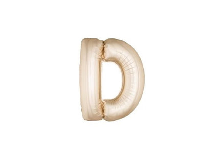 ballon lettre d en aluminium 1m champagne