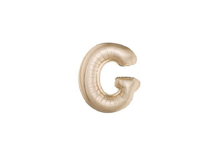 ballon lettre g en aluminium 1m champagne
