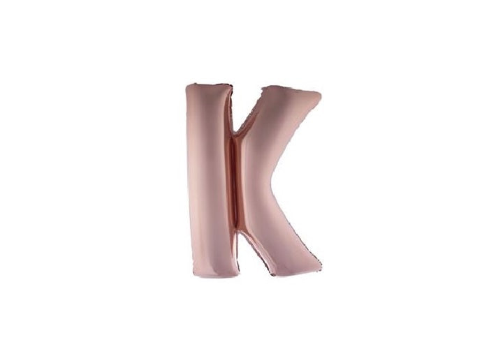 ballon lettre k en aluminium 1m cuivre