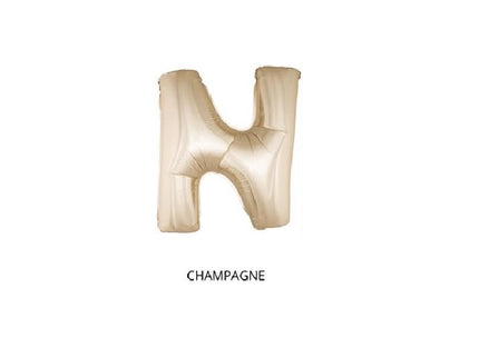 ballon lettre n en aluminium 1m champagne