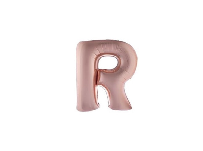 ballon lettre r en aluminium 1m cuivre