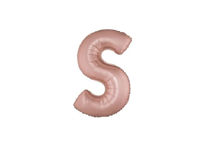 ballon lettre s en aluminium 1m cuivre