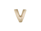 ballon lettre v en aluminium 1m champagne