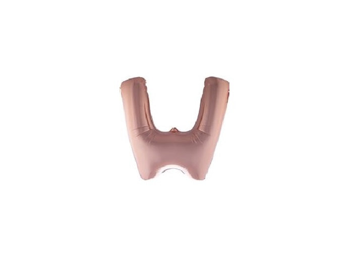 ballon lettre w en aluminium 1m cuivre