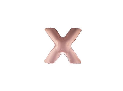 ballon lettre x en aluminium 1m cuivre