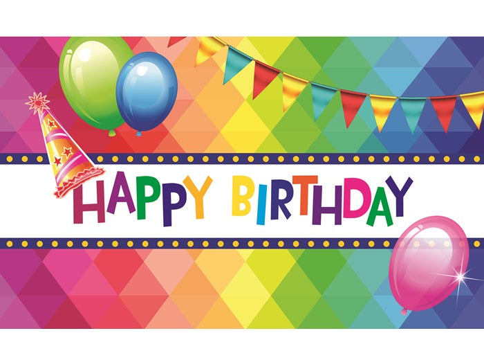 drapeau happy birthday 90x150cm