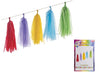 kit guirlande avec 20 pompons multicolores 4.2x0.3m