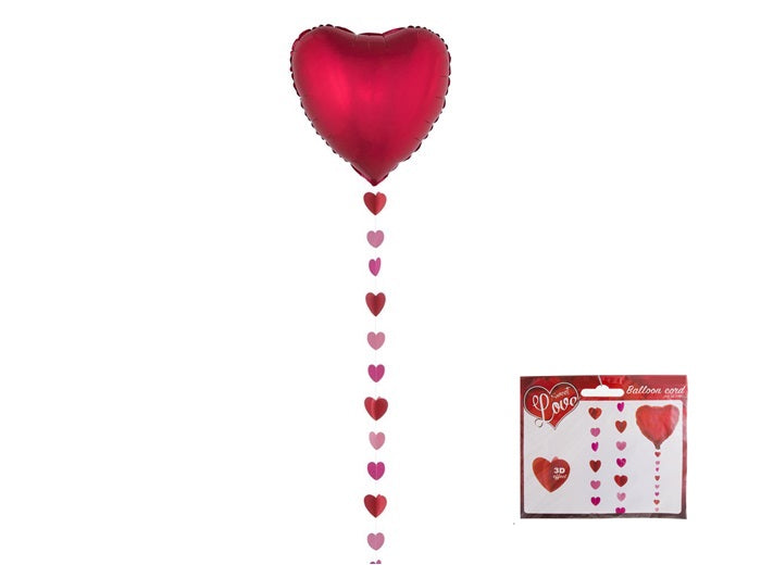 guirlande ruban coeurs 3d pour ballon 2m
