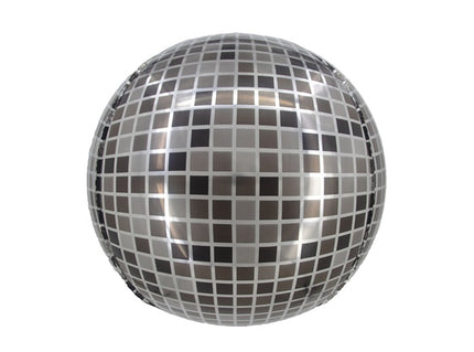 ballon aluminium boule disco argent 55x46cm