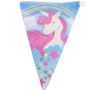 guirlande 10 fanions motif licorne 5m
