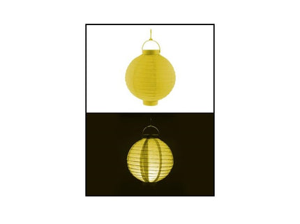 lampion lumineux led jaune 20cm