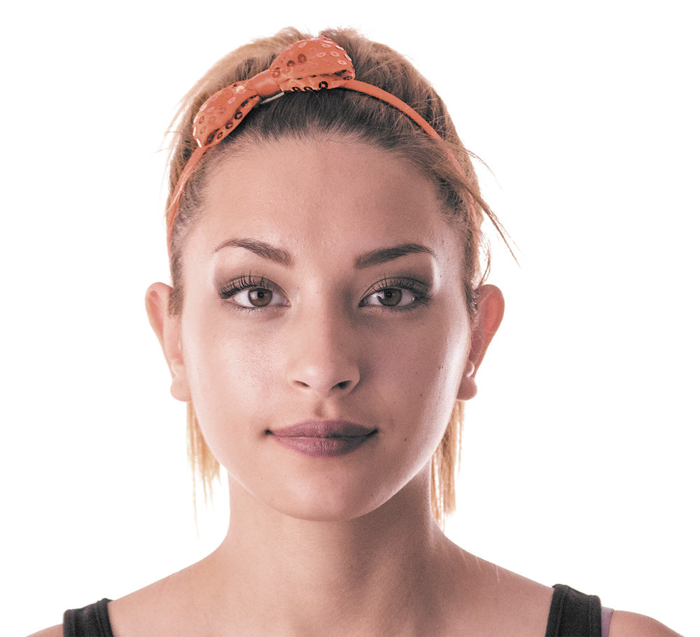 NOEUD PAP SEQUIN 8CM X 4CM ROUGE