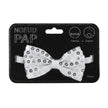 NOEUD PAP SEQUIN 8CM X 4CM ARGENT