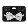NOEUD PAP SEQUIN 8CM X 4CM ARGENT