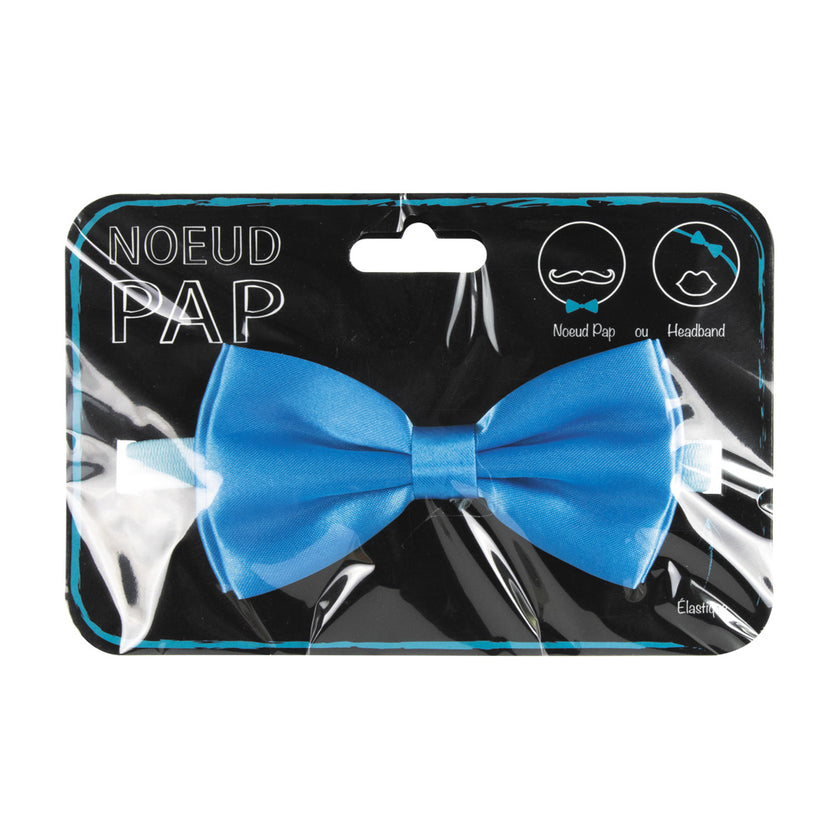 NOEUD PAP SATIN 8CM X4CM TURQUOISE