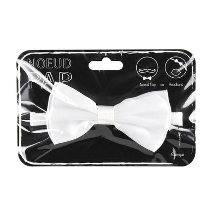NOEUD PAP SATIN 8CM X 4 CM BLANC