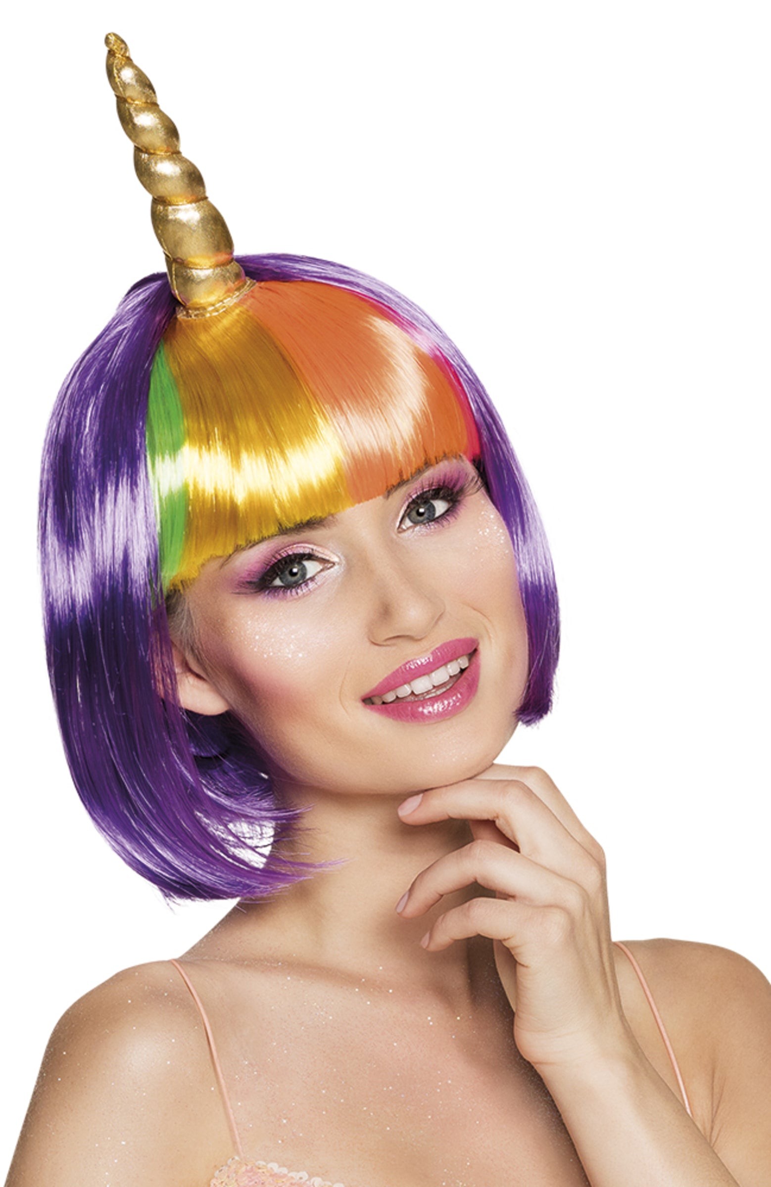Perruque licorne violette femme
