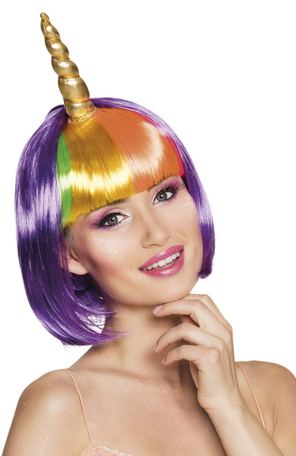 Perruque licorne violette femme