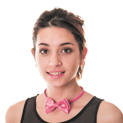 NOEUD PAP SATIN 8CM X 4CM ROSE