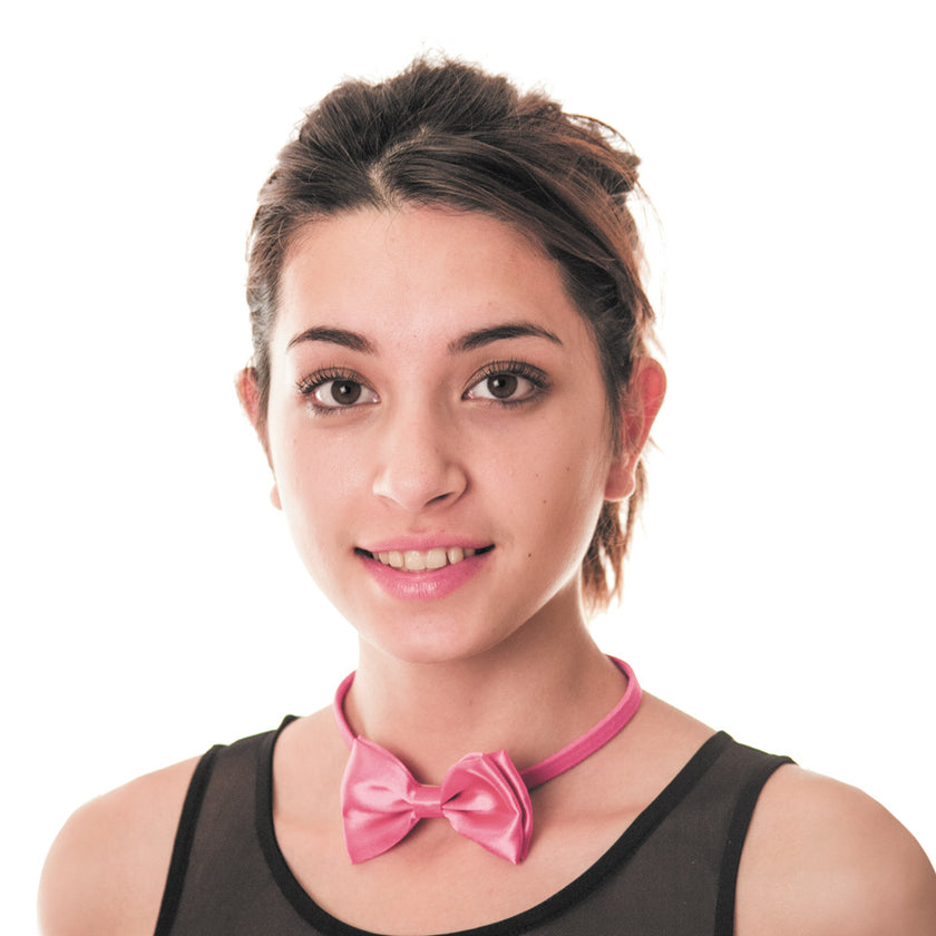 NOEUD PAP SATIN 8CM X 4CM ROSE