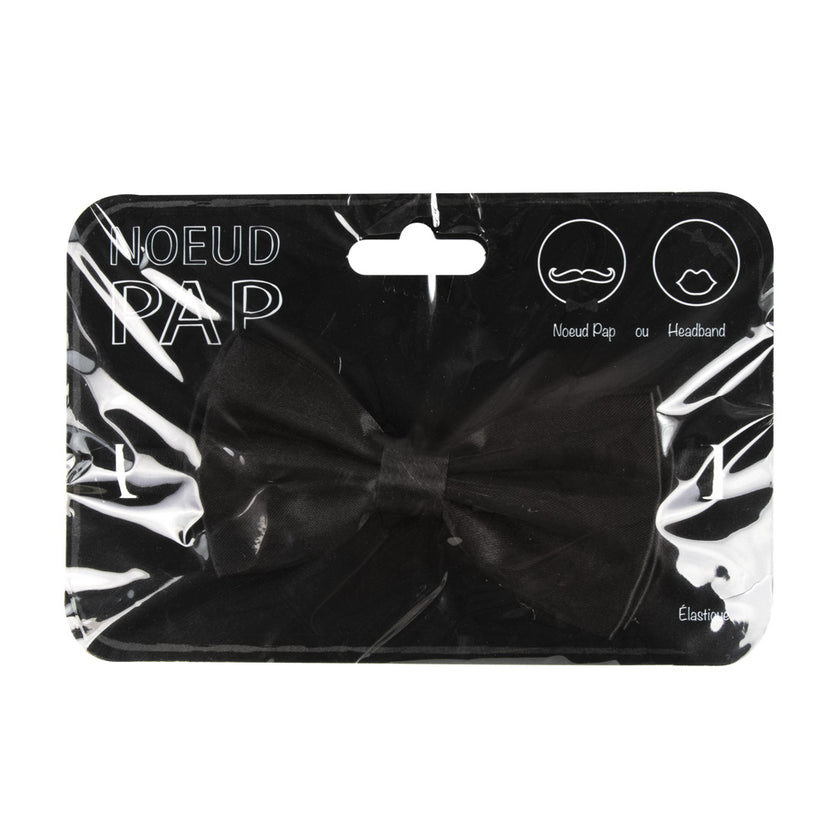 NOEUD PAP SATIN 8CM X 4CM NOIR