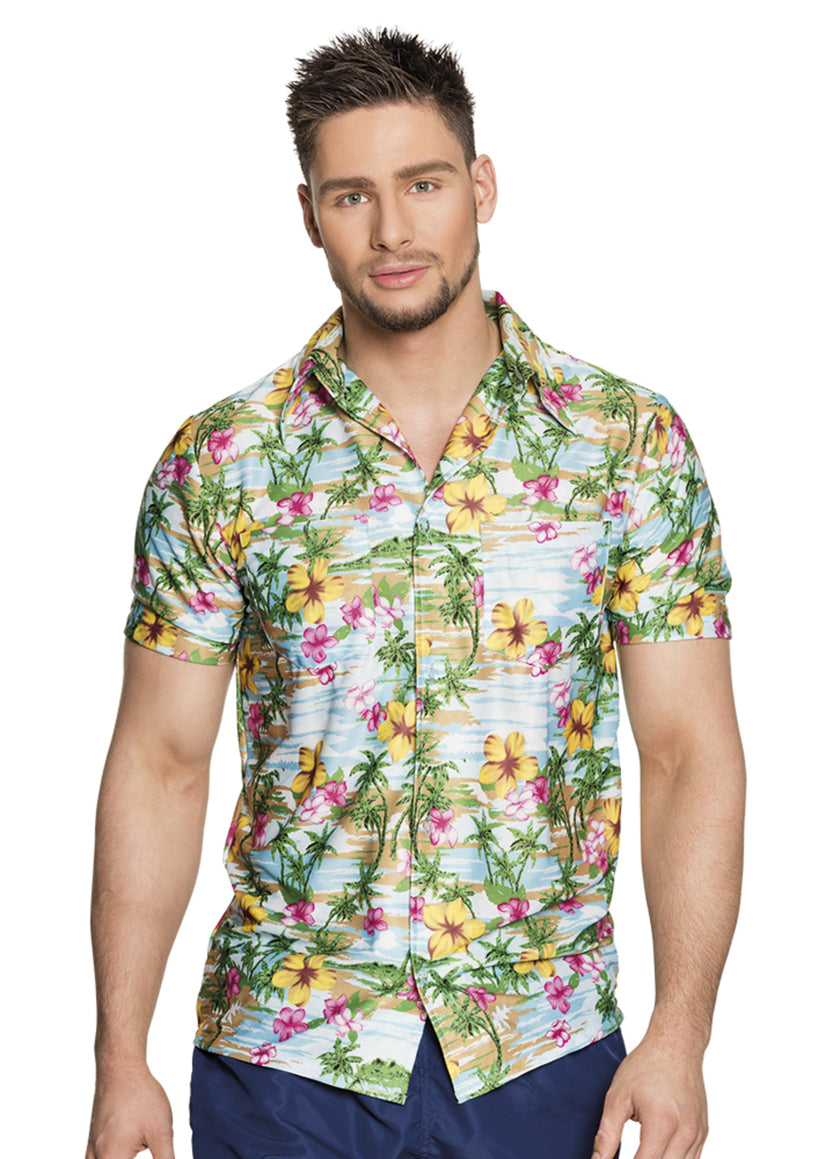 Chemise hawaïenne colorée homme