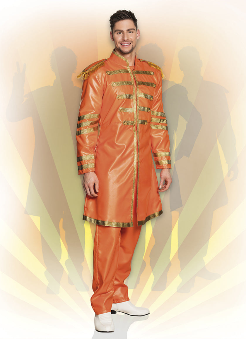 Déguisement chanteur de Liverpool orange homme