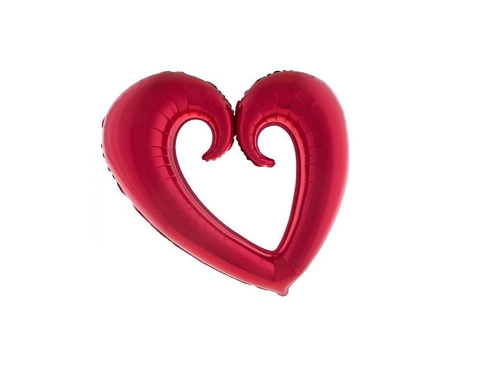 ballon aluminium coeur rouge 109x94cm