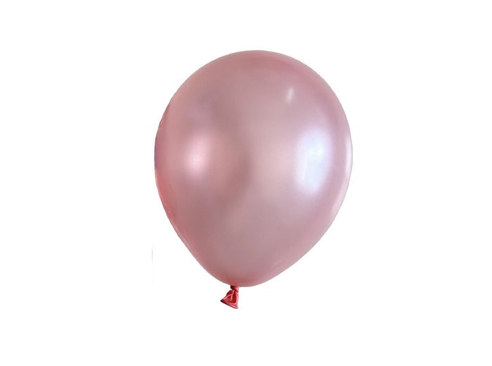 ballon latex métallisé or rose 29x40cm