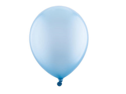 ballon latex métallisé bleu clair 29x40cm