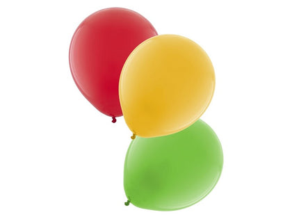 lot de 12 grands ballons vert jaune rouge 41cm