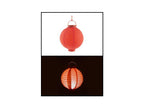 lampion lumineux led rouge 20cm