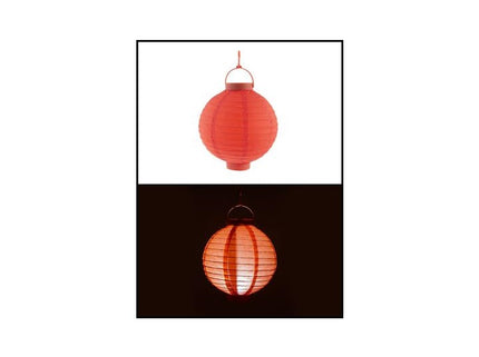 lampion lumineux led rouge 20cm