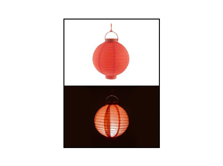 lampion lumineux led rouge 20cm