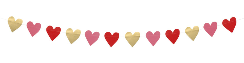 Guirlande cœurs multi couleurs