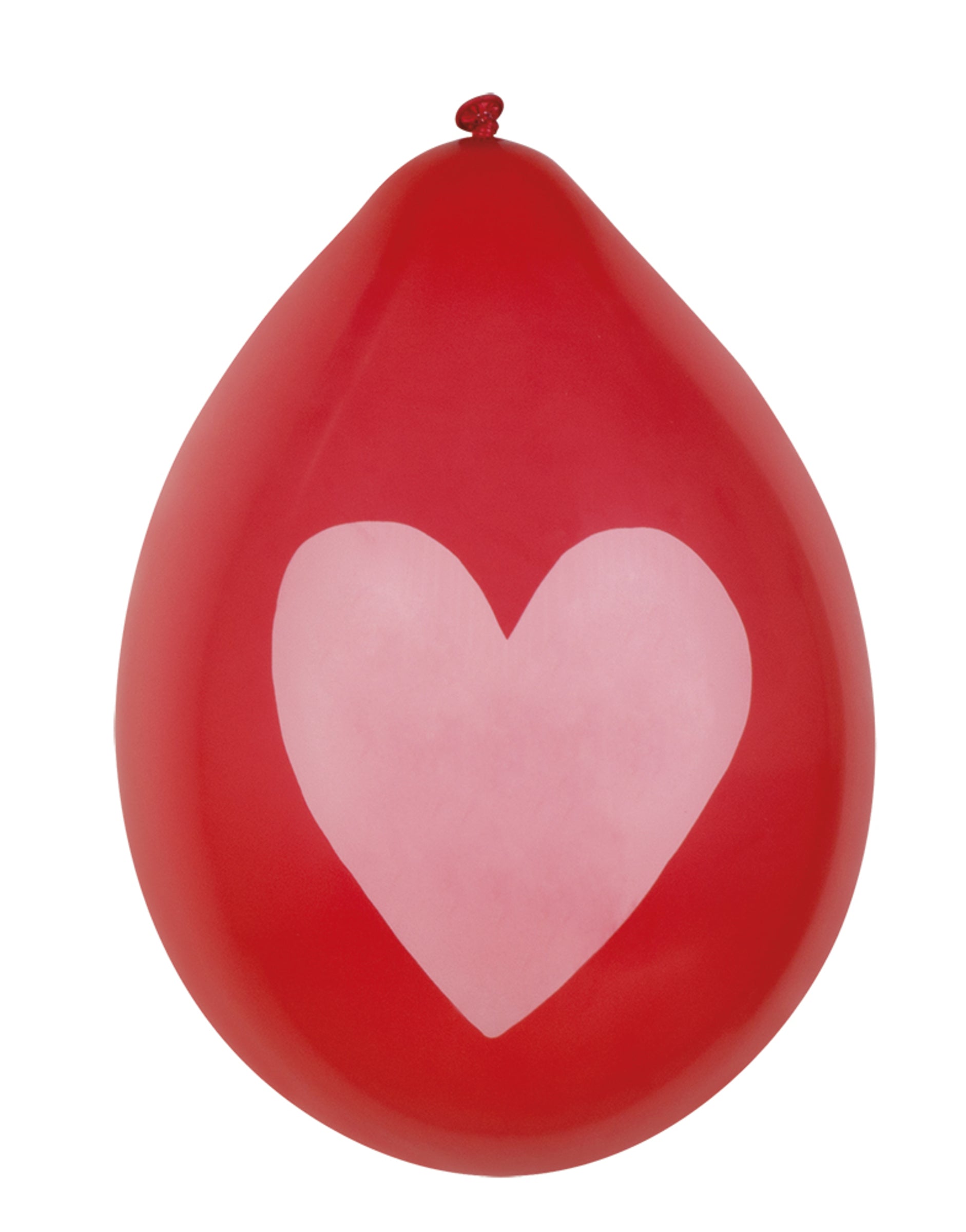 6 ballons amour avec des cœurs dorés