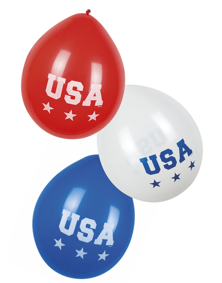 6 ballons USA - American Party (25cm)