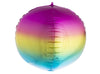 ballon aluminium 3d rond rainbow 46cm