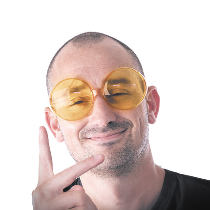 LUNETTES HIPPY JAUNES GEANTES
