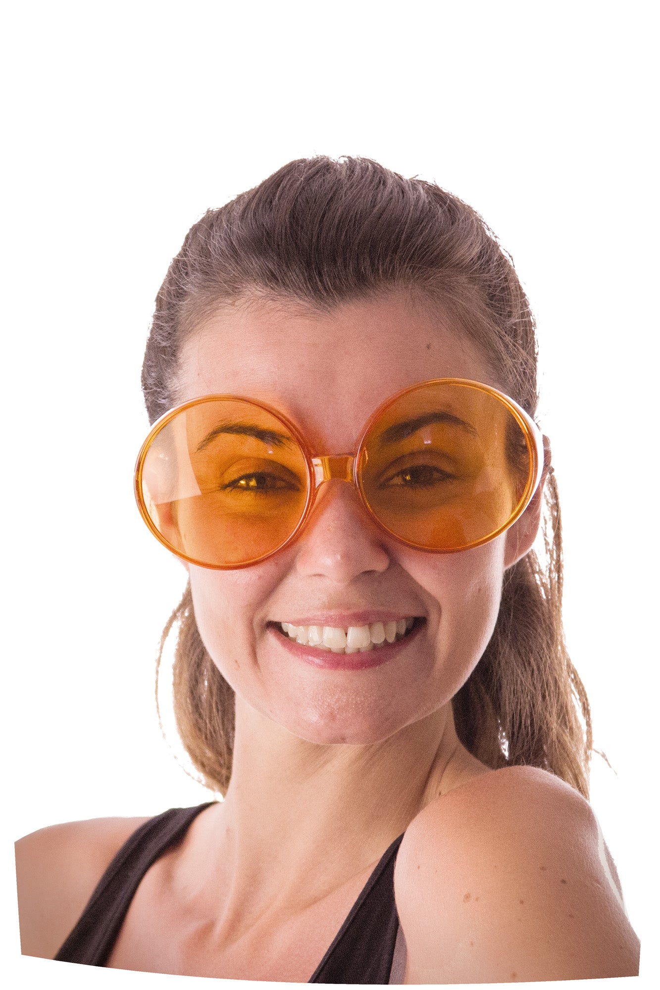 LUNETTES HIPPY ORANGES GEANTES