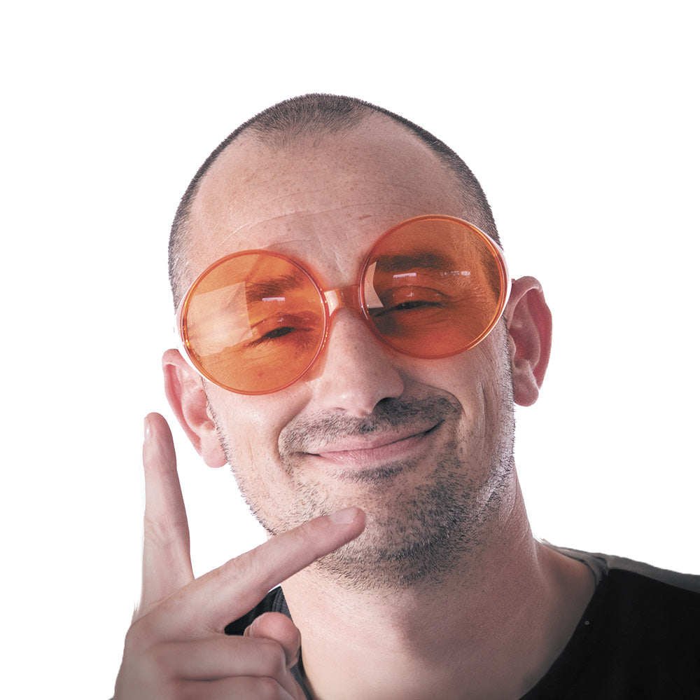 LUNETTES HIPPY ORANGES GEANTES
