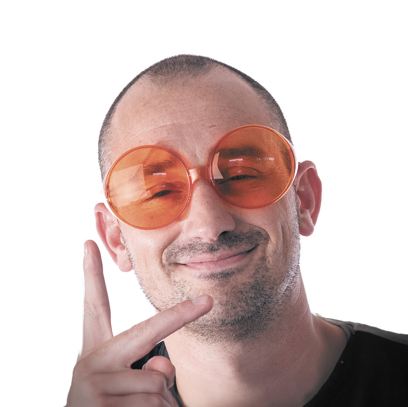 LUNETTES HIPPY ORANGES GEANTES