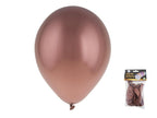 lot de 12 ballons latex chromé cuivre 29x40cm