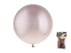 lot de 12 ballons latex rond chromé or rose 30.5cm