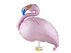 ballon aluminium mylar flamant rose 66x65cm