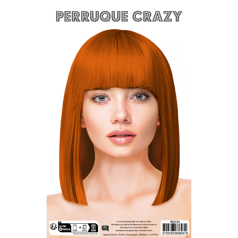 PERRUQUE CRAZY ROUSSE