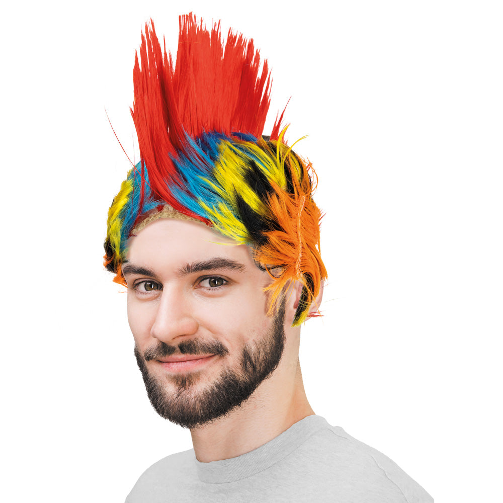 PERRUQUE PUNK MOHICAN 80'S