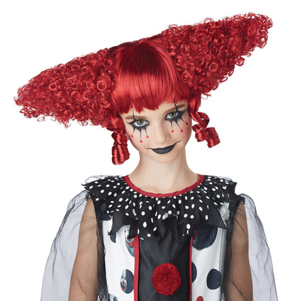 Perruque clown terreur rouge