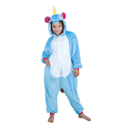 COSTUME KIGURUMI LICORNE BLEUE ENFANT T 11/14 ANS