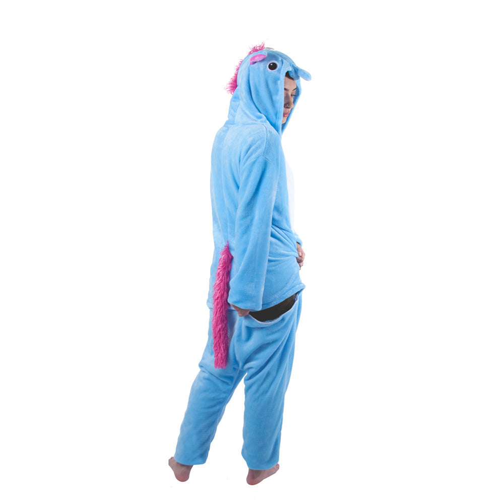 COSTUME KIGURUMI LICORNE BLEUE ADULTE